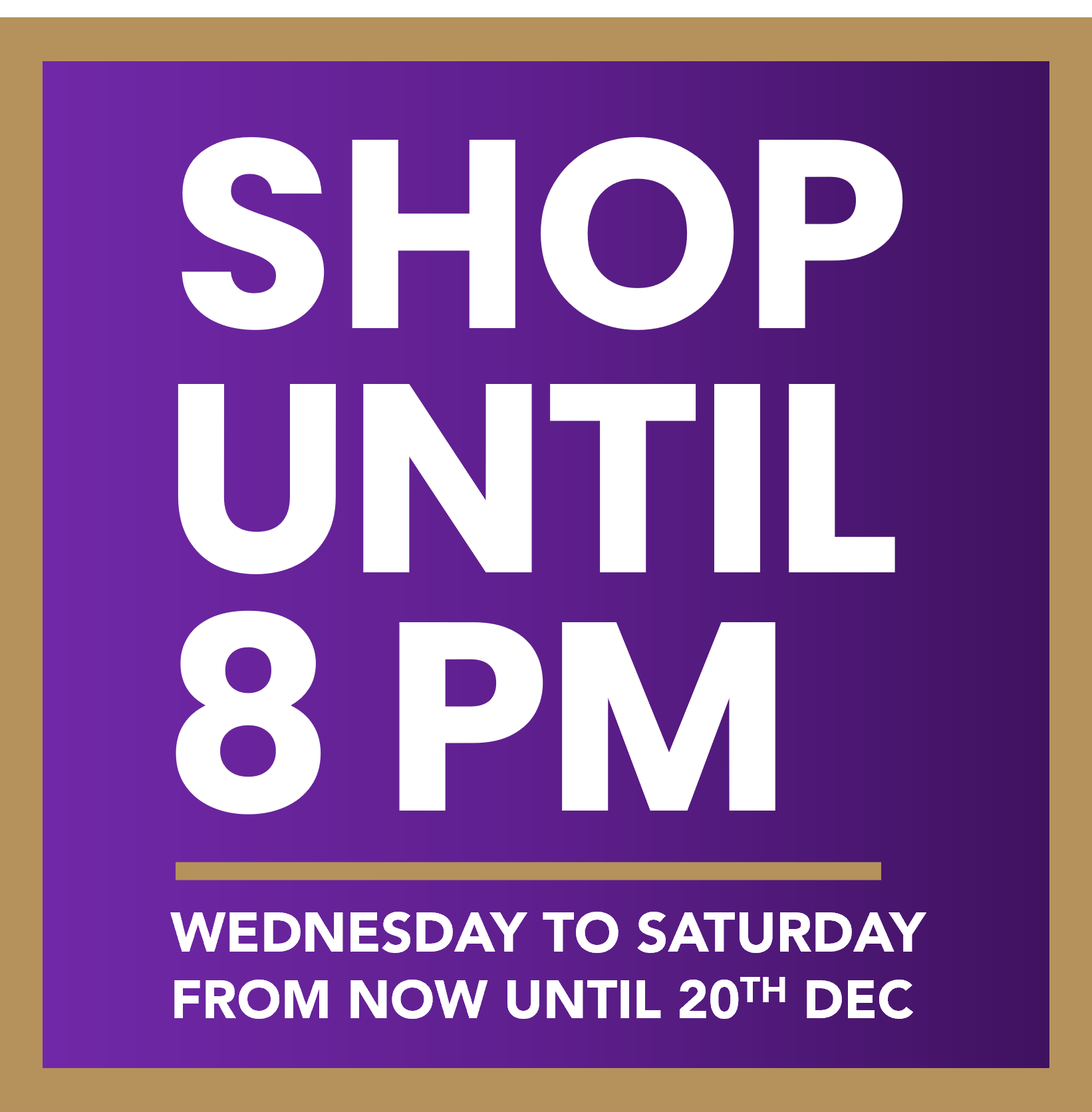 Festive Late Night Shopping is back!